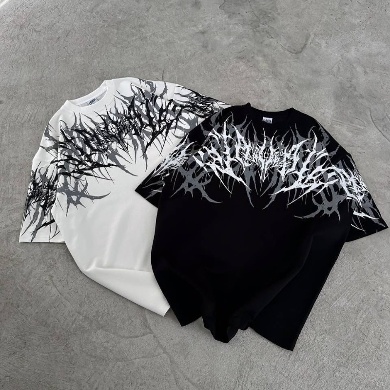 Streetwear Brand Font - Camiseta Oversized Unissex da Marca Y2K
