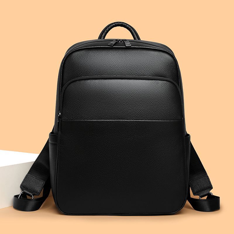 Streetwear Brand Backpack - Mochila Masculina de Couro Genuíno de