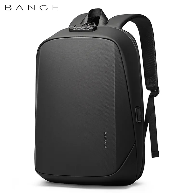 Streetwear Brand Backpack - BANGE-Mochila escolar impermeável anti-roubo para homens,