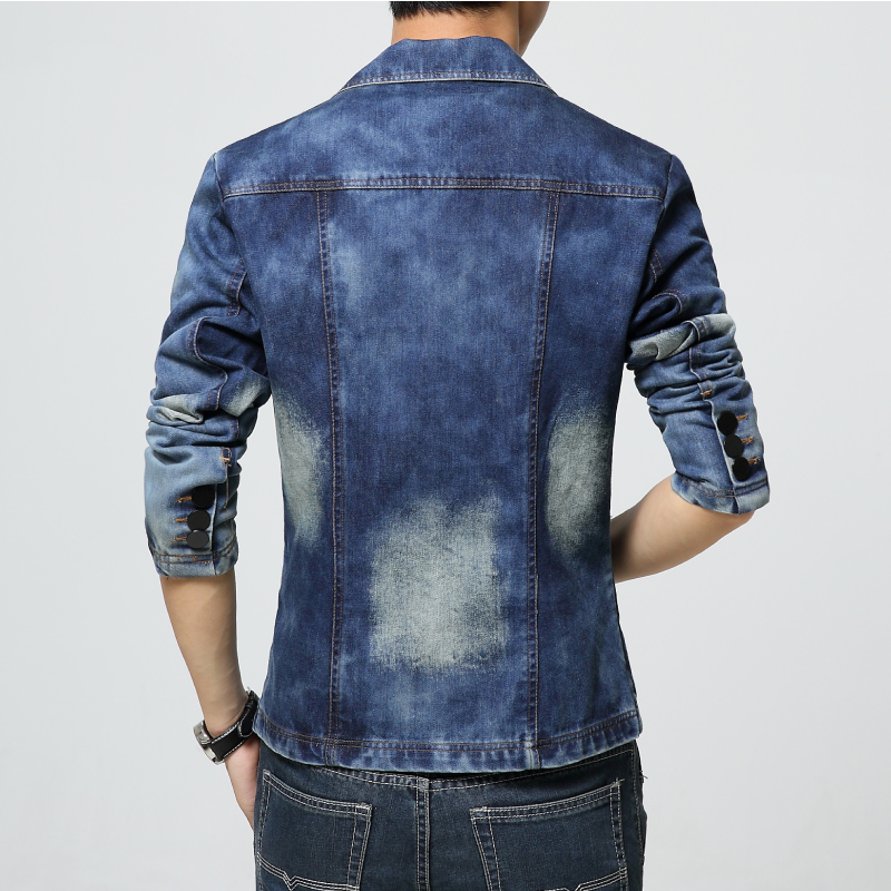 Jaqueta jeans justa de botão ú - Streetwear Brand Jacket avaliação e preço