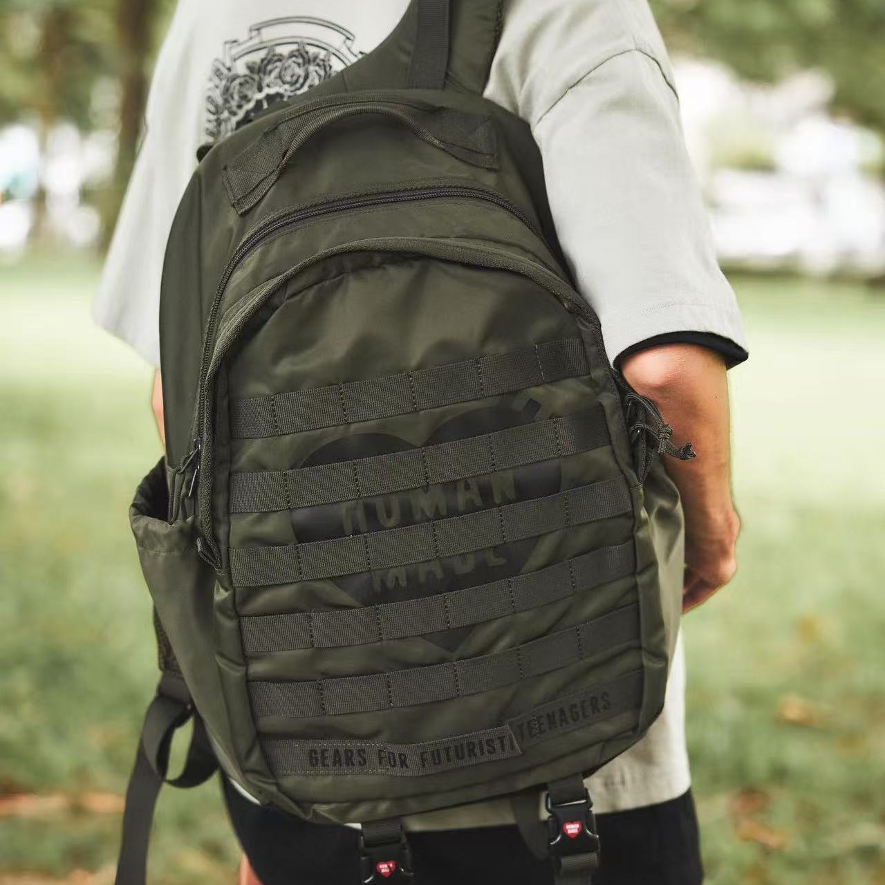 Mochila militar HUMAN MADE, ma - Streetwear Brand Backpack avaliação e preço