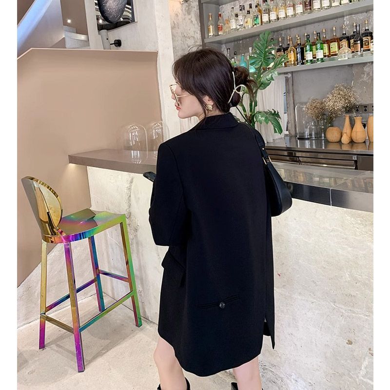 Blazer preto de manga comprida - Streetwear Brand Jacket avaliação e preço