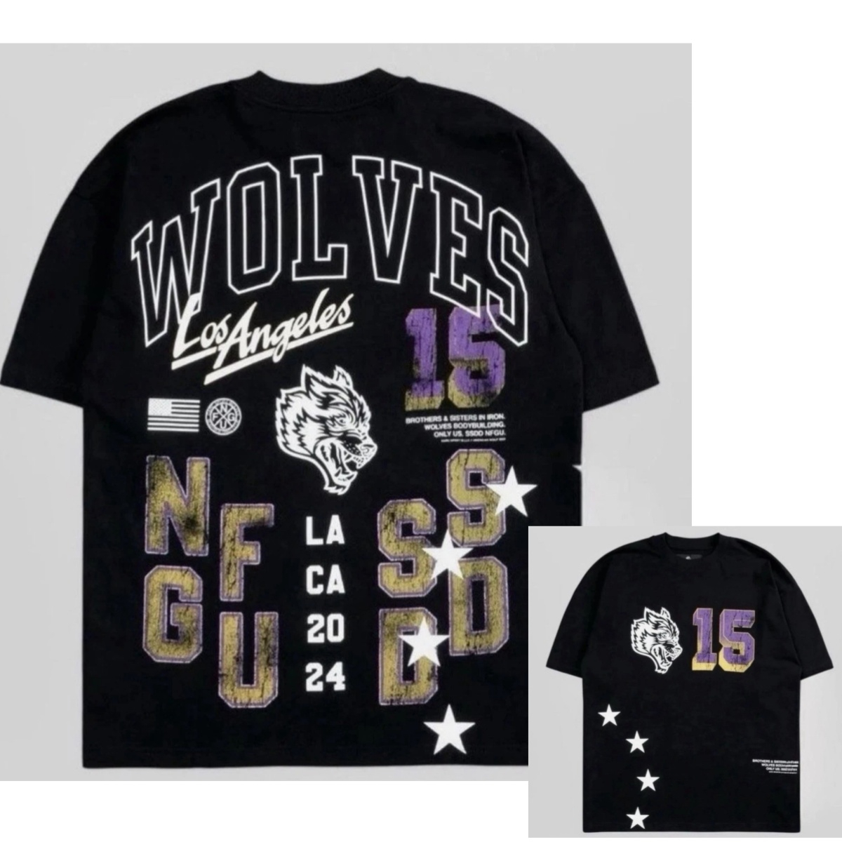Camiseta Estampada de Algodão  - Streetwear Brand La avaliação e preço